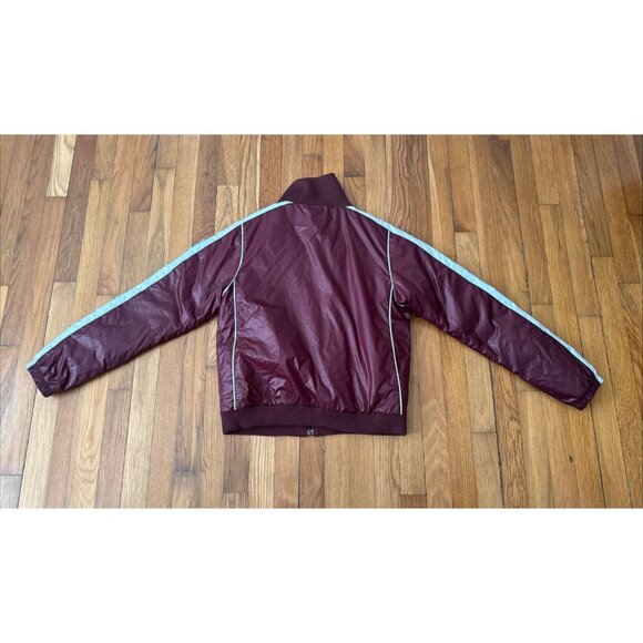 Puma Ski Nationals Jacket Women's Maroon Powder Blue Track Bomber Size M - Picture 6 of 6